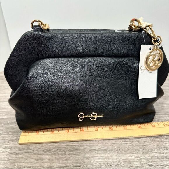 JESSICA SIMPSON GOLD CHAIN CHELSEA CLUTCH PURSE NWT - Picture 3 of 12